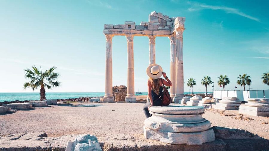 Alanya: Aspendos, Kursunlu Waterfalls and City of Side Tour - Side, where Roman ruins meet the harbor