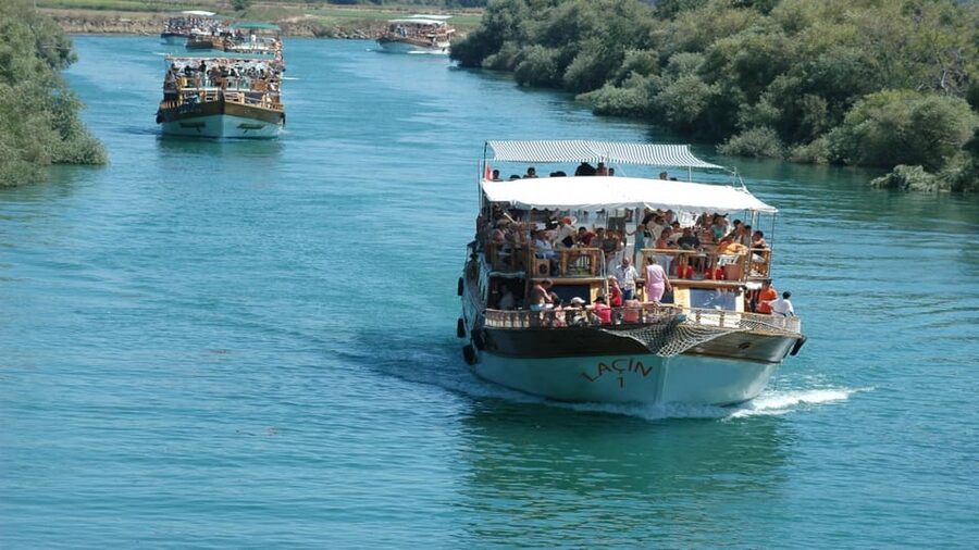Alanya/Side: Manavgat River & Waterfall, Boat Tour, & Bazaar - Lunch beside the river
