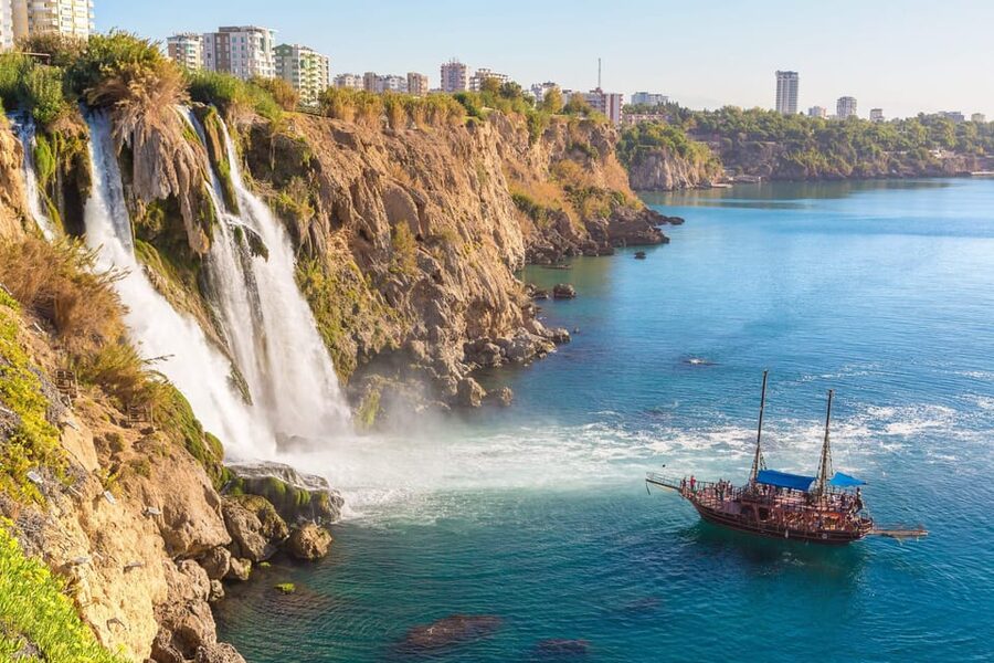 Antalya: Beach & Waterfalls Boat Trip w/ Lunch & Soft Drinks - Lunch on board, with soft drinks included