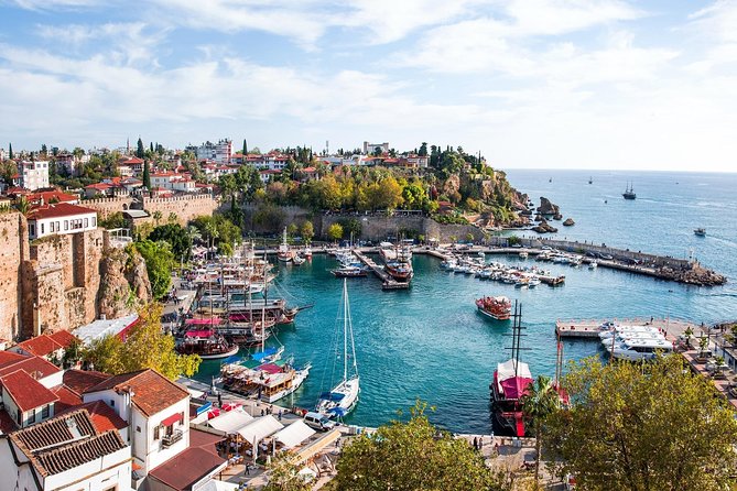 Antalya: City Tour with Boat Trip, Old Town & Waterfalls - Lower Duden Waterfall drops straight toward the sea