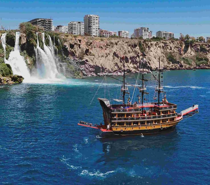 Antalya: Duden Waterfall Pirate Boat Trip - Pickup from Antalya and the marina
