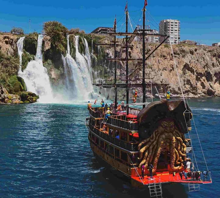 Antalya: Duden Waterfall Pirate Boat Trip - Sailing toward Duden Waterfall