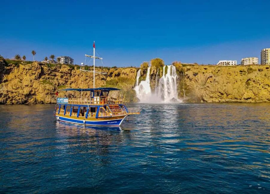 Antalya: Duden Waterfall Relax Boat Trip with Lunch - Two swim stops in the Mediterranean