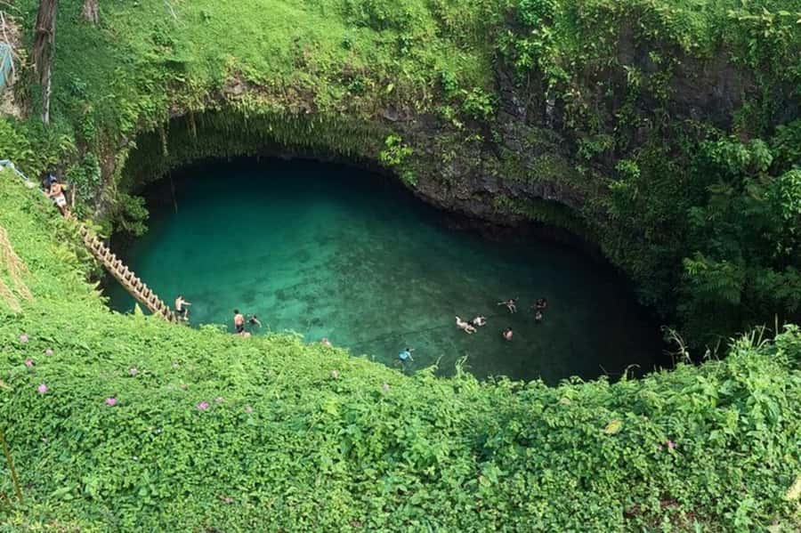 Apia: Full-Day Upolu Island Tour with Waterfalls and Beaches - Piula Cave Pool starts the swimming day