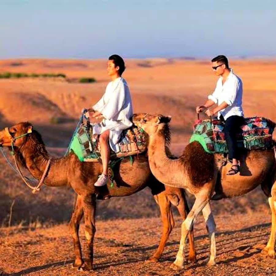 Atlas mountains and Berber villages & waterfall & camel ride - Agafay Desert and the second camel ride
