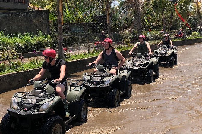 ATV Quad Bike Through Tunnel and Waterfall in Bali - The safety briefing and first section of the ride