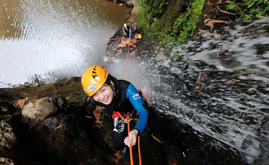 Bali: Canyoning Adventure at Aling Waterfall - The first jumps set the tone