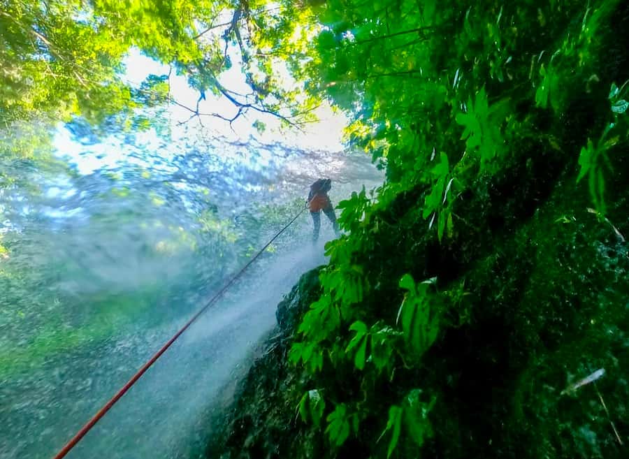 Bali: Canyoning Adventure at Aling Waterfall - Natural slides, swimming, and the 20-meter zipline