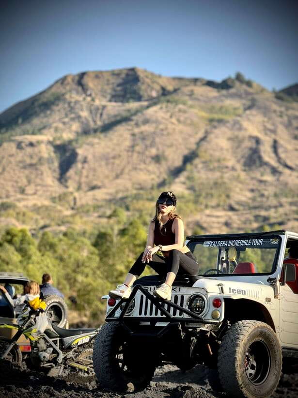 Bali: Hidden Waterfall & Mt. Batur Sunset Jeep Private Tour - Finding the sunset view beside Mount Batur