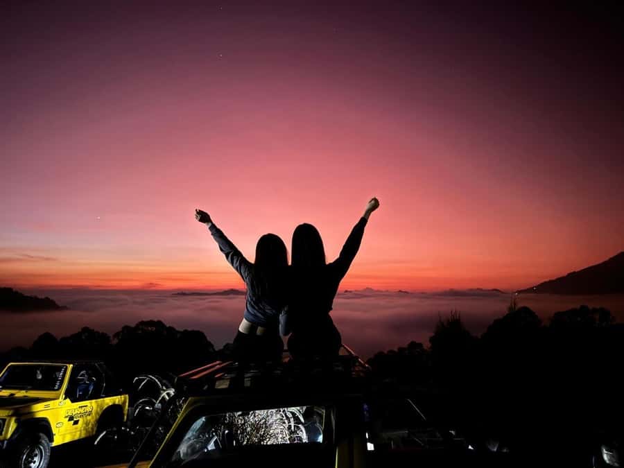 Bali: Mt Batur Jeep Sunrise & Taman Sari Waterfall Tour - The night drive and early pickup