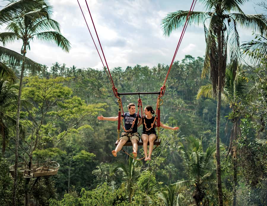 Bali: Swing with Falls, Rice Terrace, & Monkey Forest Option - Starting at Kumulilir among coffee plants and forest
