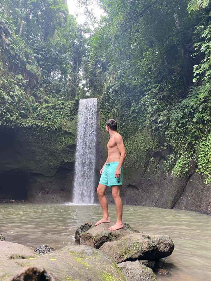 Bali Top's 3 Waterfalls - Temple And Rice Terrace - Tibumana Waterfall: the main swimming stop