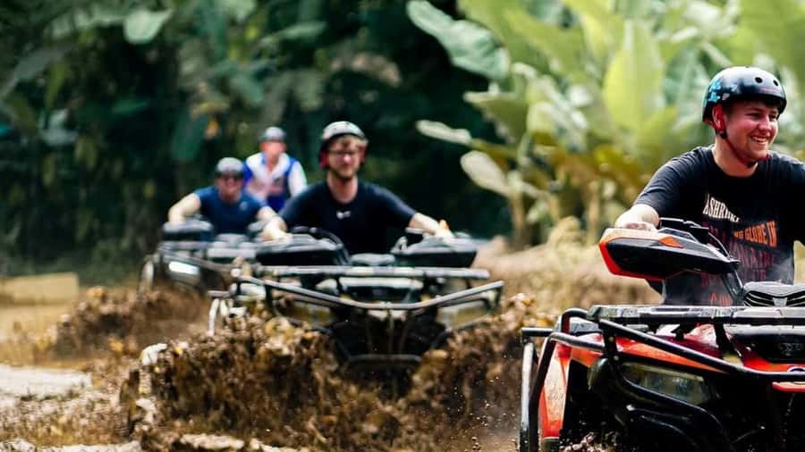 Bali: Waterfall Gorilla Cave ATV & Ubud Rafting Trip & Lunch - Key points at a glance