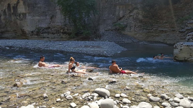 Berat: Osum Canyon and Bogove Waterfall Tour - From Berat to Polican, with Albania on the windscreen