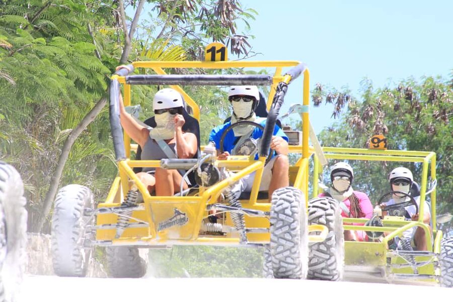 Buggy Ride, Zipline Splash & Waterfall Pool Combo with Lunch - The cenote provides the best cooling stop