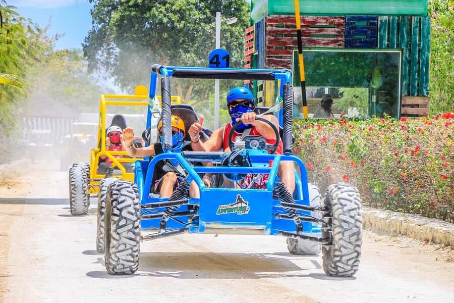 Buggy Ride, Zipline Splash & Waterfall Pool Combo with Lunch - Six zip lines build toward the Mega Splash
