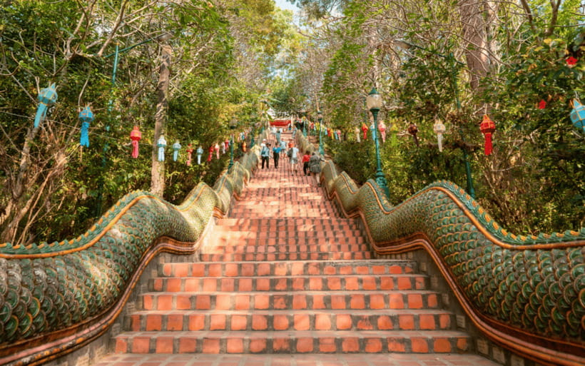 Chiang Mai: Doi Suthep Temple and Waterfall by Songtaew Trio - The winding ride to Doi Suthep