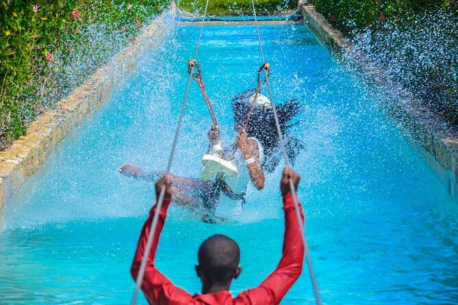 COMBO: Zip Line, Cenote Blue Lagoon, Jungle River &Waterfall Pool - Swimming in the open cenote