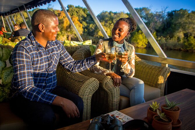 Dinner Cruise on the Zambezi River, Victoria Falls - A four-course dinner with drinks