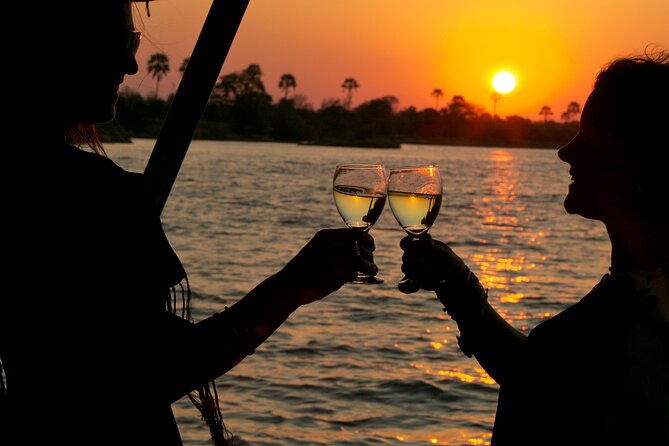 Dinner Cruise on the Zambezi River, Victoria Falls - Cruising toward the falls