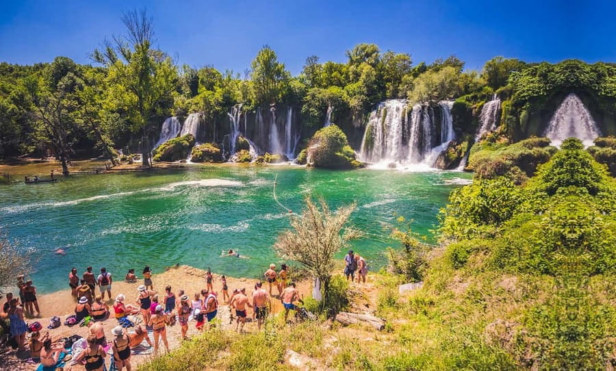 Dubrovnik: Mostar & Kravica Waterfalls Day Trip - Pickup from Dubrovnik and the road into Herzegovina