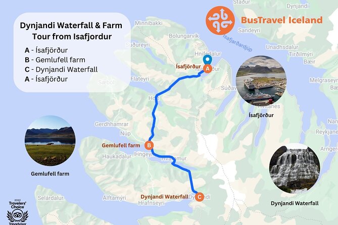 Dynjandi Waterfall & Iceland Farm Visit Tour - The drive from Isafjordur is part of the tour
