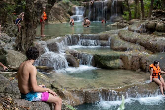 Erawan Waterfalls and Bridge Over River Kwai Tour from Bangkok - Walking across the River Khwae Bridge