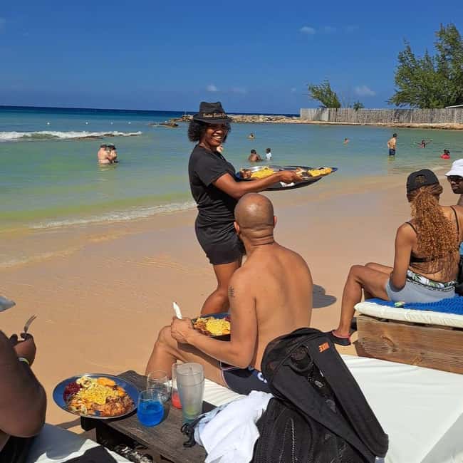 Falmouth: Bamboo Beach Club & Dunn's River Falls - Lunch, cocktails, and Jamaican flavors