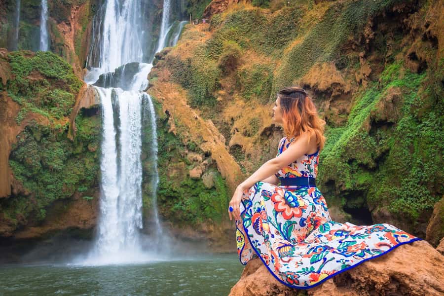 From Marrakech: Guided Ouzoud Waterfalls Tour with Boat Ride - The boat ride beneath the spray