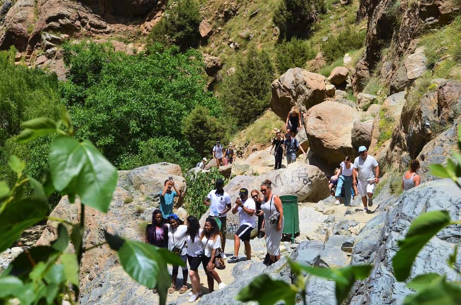 From Marrakech: Ourika Valley & Atlas Mountains Waterfalls - Hiking from Setti Fatma toward the seven waterfalls