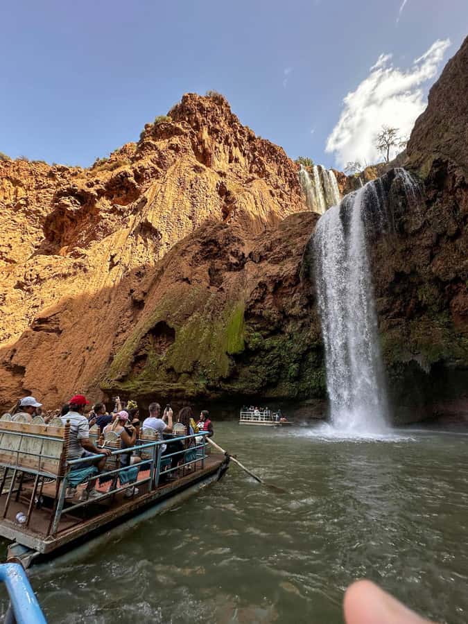 From Marrakech:Ouzoud Waterfalls Day Trip with Boat Tour - Lunch above the water