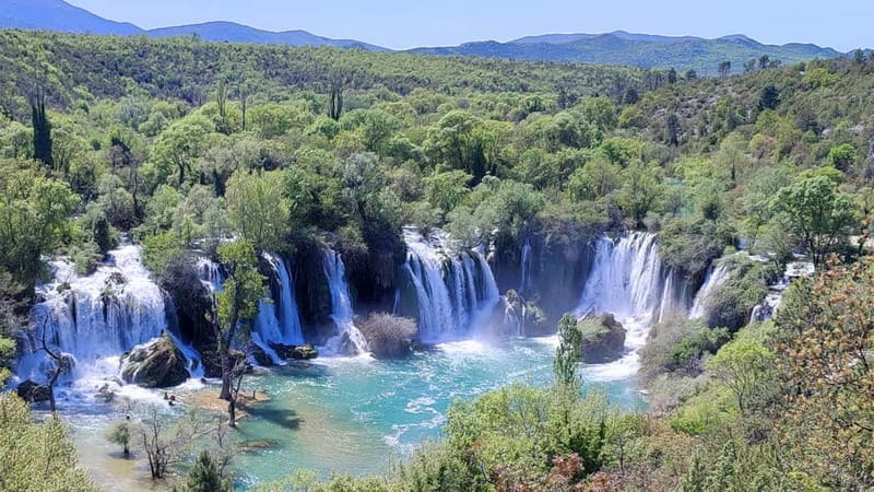 From Mostar: Blagaj, Počitelj & Kravice Waterfalls Day Tour - Blagaj combines a spring, a cliff, and a place of worship