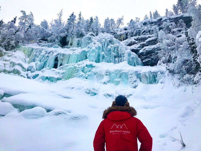 From Rovaniemi: Korouoma Canyon and Frozen Waterfalls Tour - Cliffs, rapids, and the first waterfall views