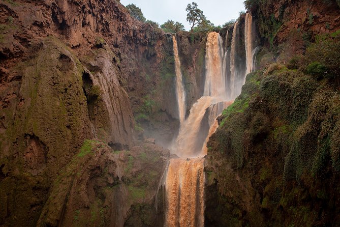 Full Day Trip To Ouzoud Waterfalls From Marrakech & Boat Tour - Arriving above the 110-meter cascade