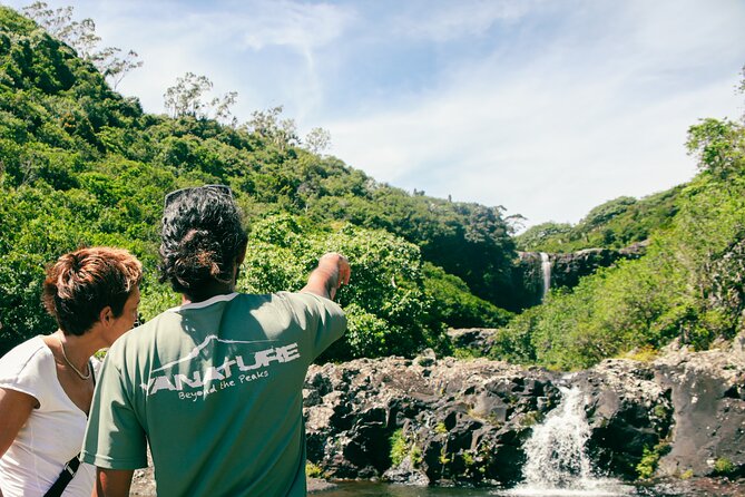 Hiking Sept Cascades (Tamarind Falls) - Half Day - Walking into the forest and volcanic rock