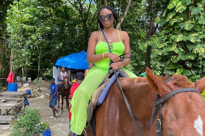 Horseback Riding and Swimming then Dunn's River Falls - The ride begins with a calm, guided horse experience