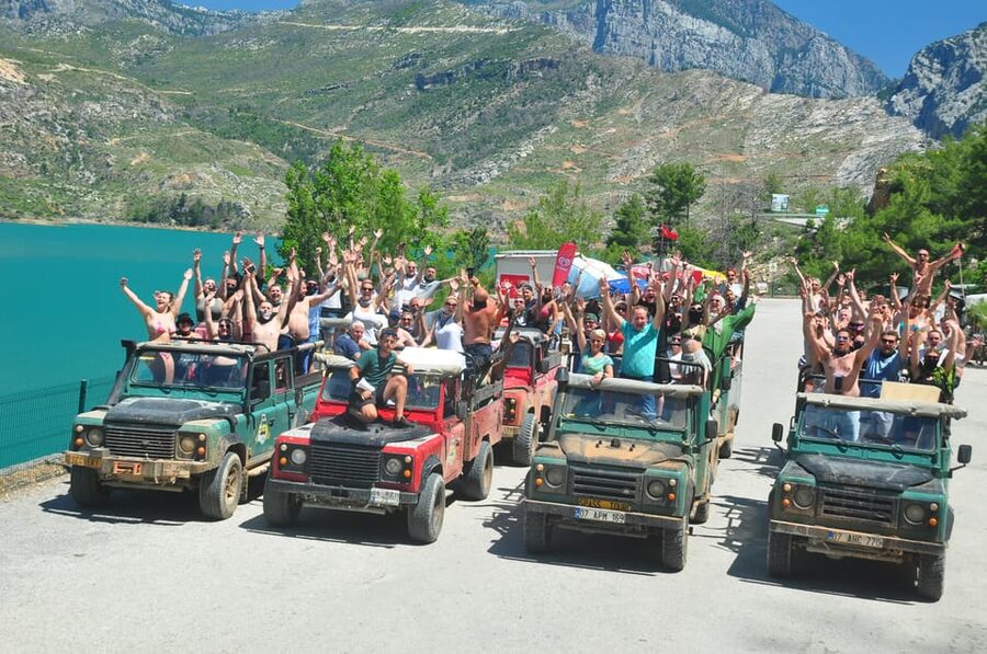 Jeep Safari-Lunch-Boat-Canyon-Waterfall-Foam,Water Party - Group size, comfort, and the party atmosphere