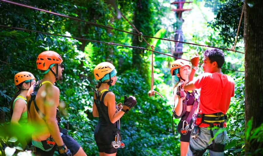 Ko Samui: Tree Bridge Jungle Zipline and Waterfall Adventure - A drink among the treetops at Tree Bridge Cafe