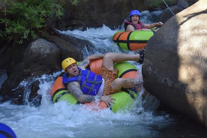 La Leona Waterfall Hike and River Tubing - The cave, rope section, and waterfall swim