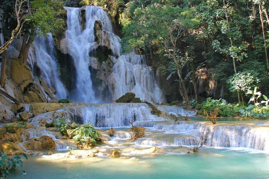 Luang Prabang: Afternoon Kuang Si Waterfalls & Sunset Cruise - Two hours among the pools and forest trails