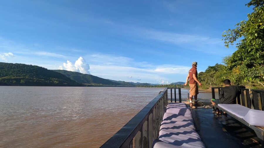 Luang Prabang: Afternoon Kuang Si Waterfalls & Sunset Cruise - Reaching Kuang Si Falls by minivan