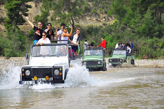 Marmaris Jeep Safari Tour With Waterfall and Water Fights - Riding the Marmaris hills in a large jeep convoy