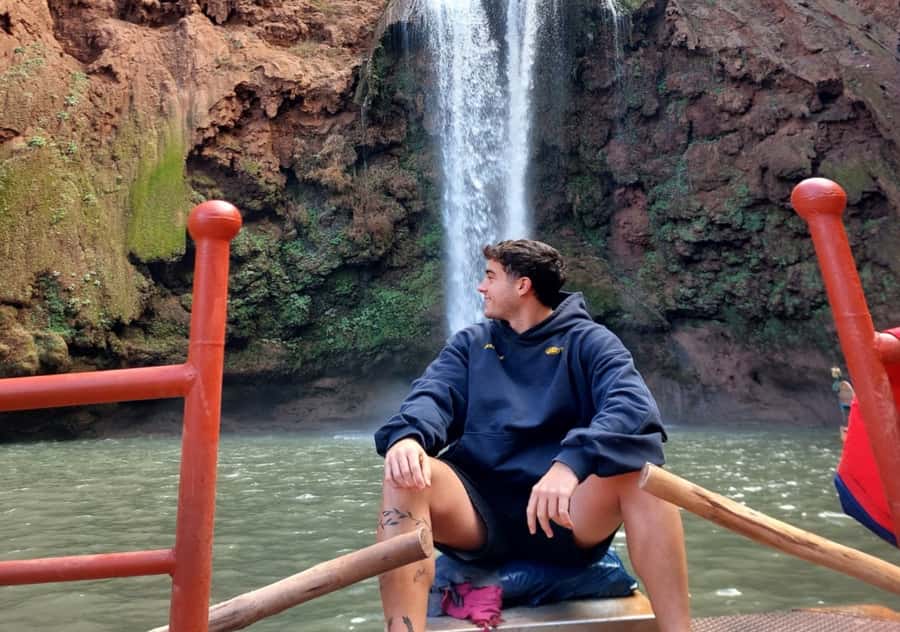 Marrakech: Day Tour to Ouzoud Waterfalls with Boat Trip - The boat ride at the foot of the falls