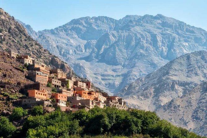 Marrakech: Ourika Valley Villages & Waterfalls Private Day Trip - Ourika Valley viewpoint and mountain scenery