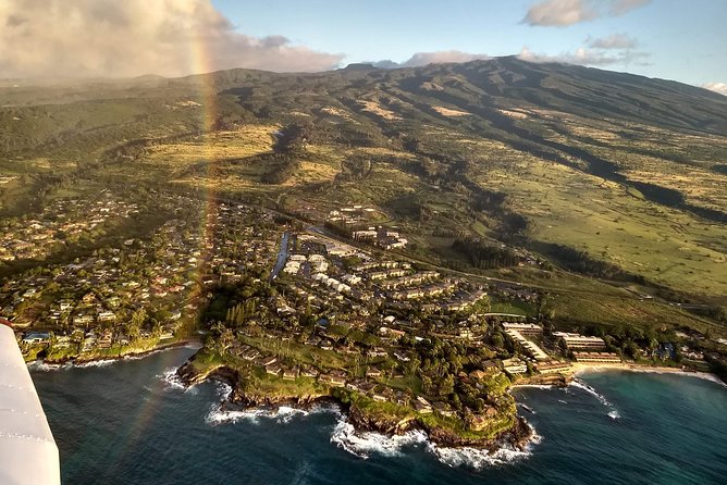 Maui Circle Island-PRIVATE-Air Tour for 2-5: Waterfalls & Lava! - Lahaina views and the coast toward Olowalu