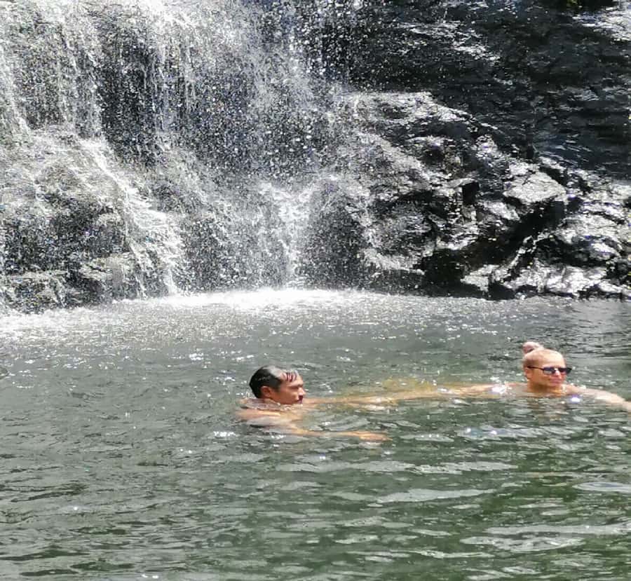 Mauritius: Tamarind Falls Guided Hike with Swim and Lunch - The first waterfalls and the seven-meter jump
