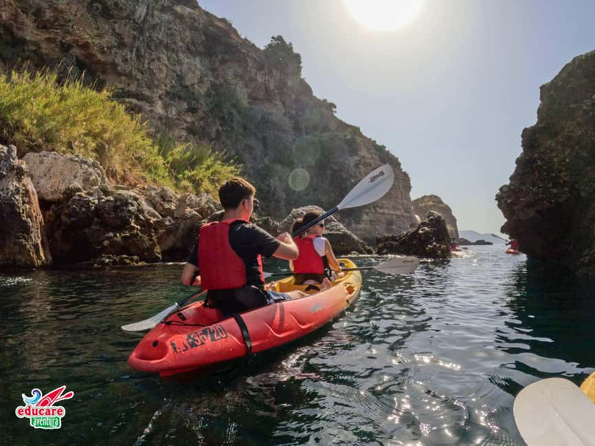 Nerja: Free kayaking route (without a tour guide). 2.5-hour tour. Nerja-Maro Waterfall. - Doncella Waterfall and the coves near Maro