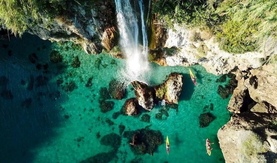 Nerja: Guided Kayak Tour Nerja Cliffs and Maro Waterfall - The Maro Waterfall stop