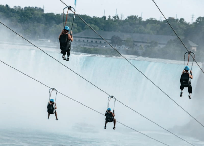 Niagara Falls, Canada: Early Bird Zip Line to The Falls - Reaching the Falls Observation Landing Deck