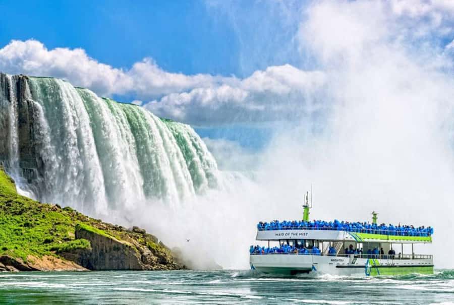 Niagara Falls: Maid of the Mist & Cave of the Winds Tour - American Falls and the viewpoints between attractions